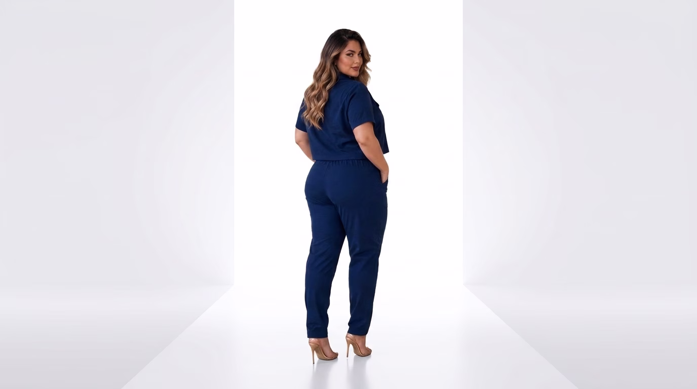 Calça Plus Size Alfaiataria Eridan Cós Elástico e Zíper Dourado Premium (G ao GG do 44 ao 54) - Imagem 17