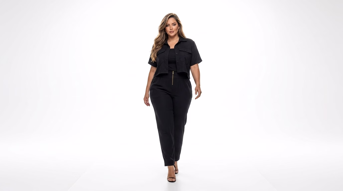 Calça Plus Size Alfaiataria Eridan Cós Elástico e Zíper Dourado Premium (G ao GG do 44 ao 54) - Imagem 9