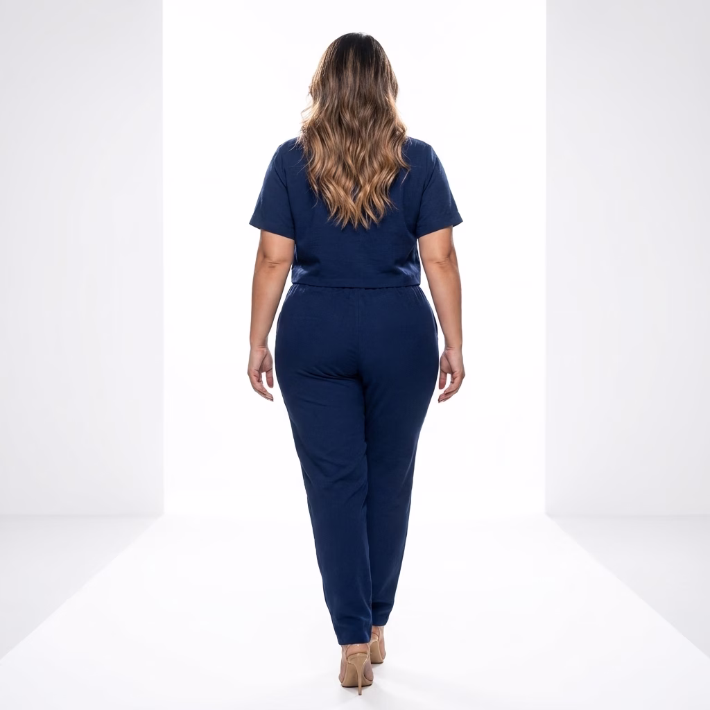Calça Plus Size Alfaiataria Eridan Cós Elástico e Zíper Dourado Premium (G ao GG do 44 ao 54) - Imagem 22