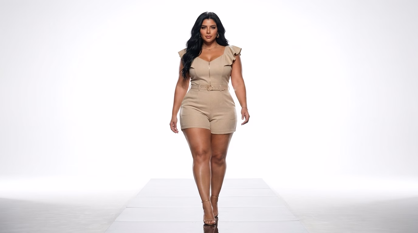 Macaquinho Eva Plus Size com Cinto | Tamanho 44 ao 54 30 Macaquinho Eva Plus Size com Cinto | Tamanho 44 ao 54 - Imagem 30